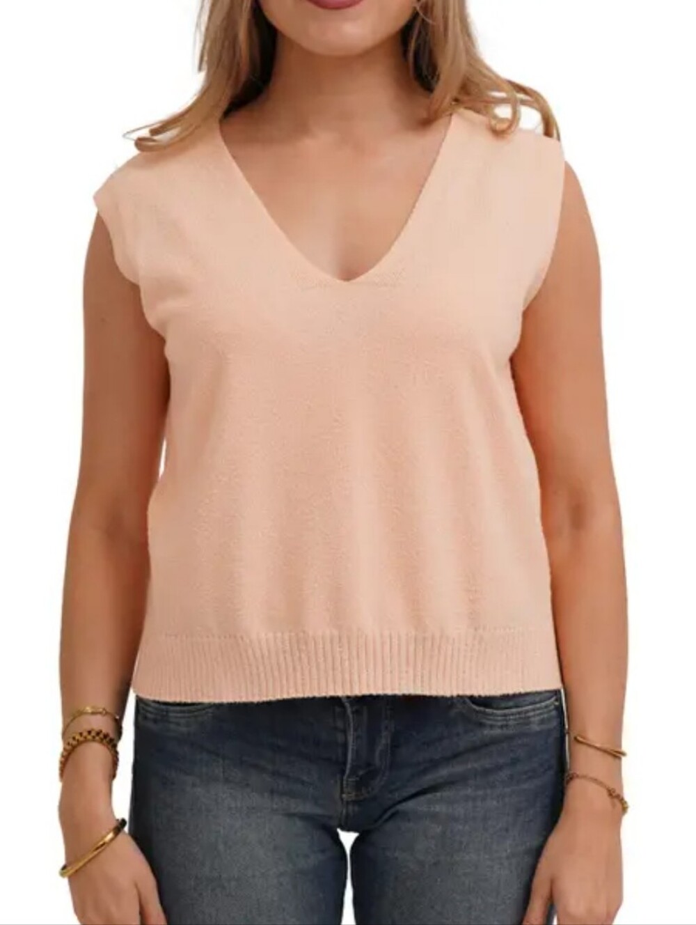 Theory Cashmere V-Neck Knit Sweater Tank